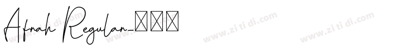 Afrah Regular字体转换